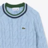 Maglione a girocollo in cotone e lana da bambino