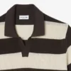 Maglione a maniche corte con collo polo a righe Maglione a maniche corte con collo polo a righe