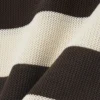 Maglione a maniche corte con collo polo a righe Maglione a maniche corte con collo polo a righe