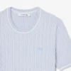 Maglione a maniche corte con lavorazione a trecce Maglione a maniche corte con lavorazione a trecce
