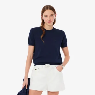 Maglione a maniche corte in maglia 3D