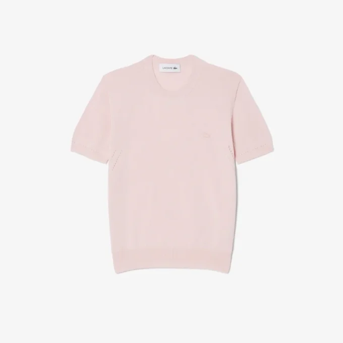 Maglione a maniche corte in maglia 3D Maglione a maniche corte in maglia 3D