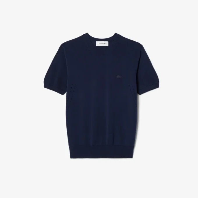 Maglione a maniche corte in maglia 3D Maglione a maniche corte in maglia 3D