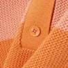 Maglione a righe con collo a polo in maglia a rete Maglione a righe con collo a polo in maglia a rete