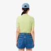 Maglione a righe con collo a polo in maglia a trecce Maglione a righe con collo a polo in maglia a trecce