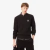 Maglione con badge in maglia a coste perlata Maglione con badge in maglia a coste perlata