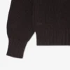 Maglione con badge in maglia a coste perlata Maglione con badge in maglia a coste perlata