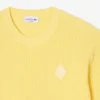 Maglione con badge in maglia a costine perlata Maglione con badge in maglia a costine perlata