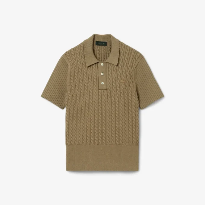 Maglione con collo a polo e lavorazione a trecce Runway Maglione con collo a polo e lavorazione a trecce Runway