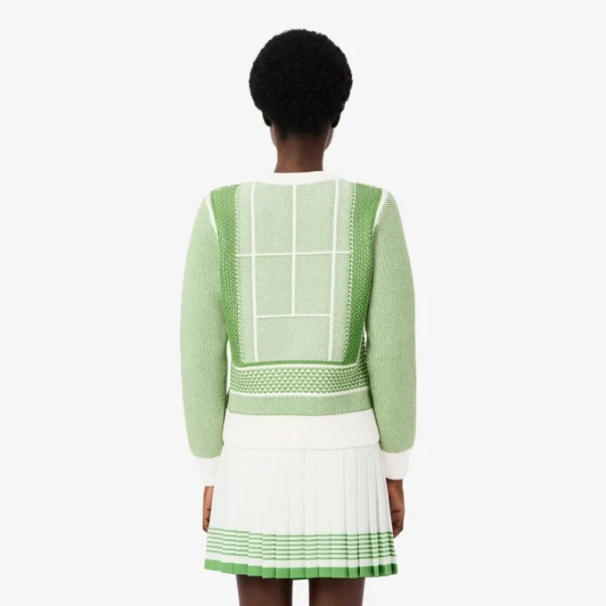 Maglione con motivo da campo da tennis Maglione con motivo da campo da tennis