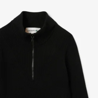 Maglione da donna a collo alto in maglia a coste 3D