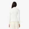 Maglione da donna a collo alto in maglia a coste 3D Maglione da donna a collo alto in maglia a coste 3D