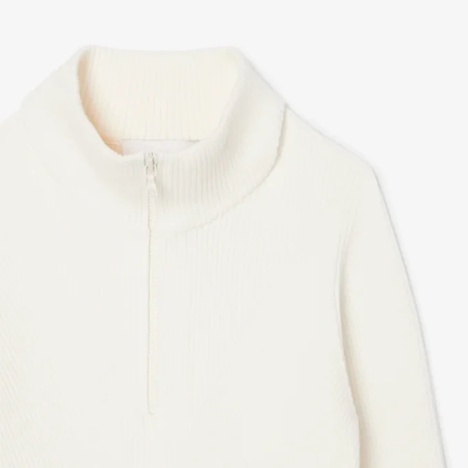 Maglione da donna a collo alto in maglia a coste 3D Maglione da donna a collo alto in maglia a coste 3D