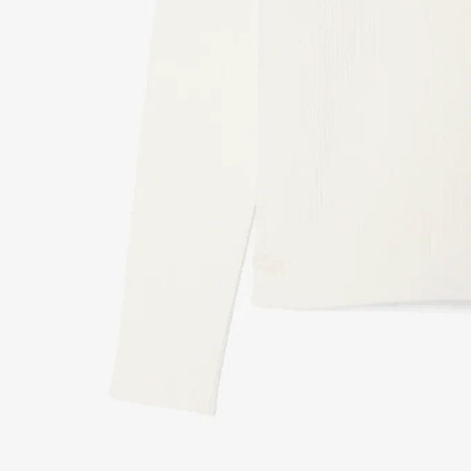 Maglione da donna a collo alto in maglia a coste 3D Maglione da donna a collo alto in maglia a coste 3D