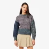 Maglione da donna a collo alto in misto lana The Blend con lavorazione a trecce Maglione da donna a collo alto in misto lana The Blend con lavorazione a trecce