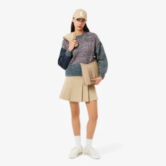 Maglione da donna a collo alto in misto lana The Blend con lavorazione a trecce