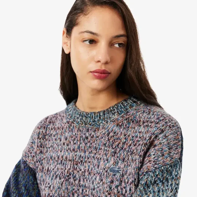 Maglione da donna a collo alto in misto lana The Blend con lavorazione a trecce Maglione da donna a collo alto in misto lana The Blend con lavorazione a trecce