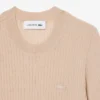 Maglione da donna a maniche corte in maglia a coste di lana merino Maglione da donna a maniche corte in maglia a coste di lana merino