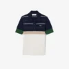 Maglione da donna con collo a polo a righe, prodotto in Francia Maglione da donna con collo a polo a righe, prodotto in Francia