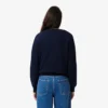Maglione da donna in cotone a vestibilità comoda con collo a giro Maglione da donna in cotone a vestibilità comoda con collo a giro