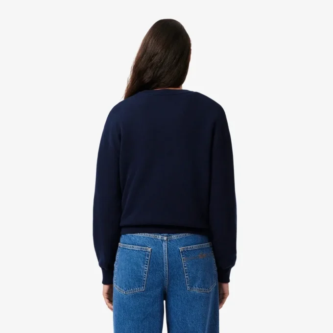 Maglione da donna in cotone a vestibilità comoda con collo a giro Maglione da donna in cotone a vestibilità comoda con collo a giro