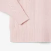 Maglione da donna in lana a collo alto con effetto patchwork Maglione da donna in lana a collo alto con effetto patchwork