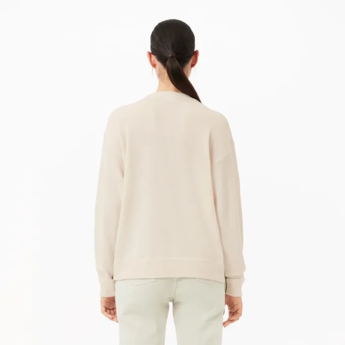 Maglione da donna in lana a maglia moss con vestibilità comoda Maglione da donna in lana a maglia moss con vestibilità comoda