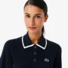 Maglione da golf da donna a maniche corte con collo a polo Maglione da golf da donna a maniche corte con collo a polo