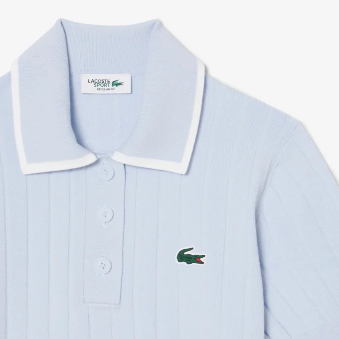 Maglione da golf da donna a maniche corte con collo a polo Maglione da golf da donna a maniche corte con collo a polo