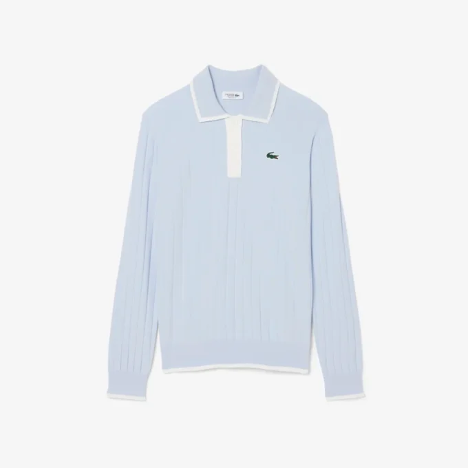 Maglione da golf elasticizzato con collo a polo da donna Maglione da golf elasticizzato con collo a polo da donna