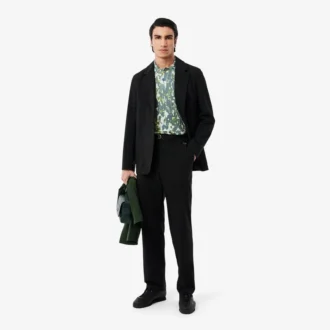 Maglione da uomo a maniche corte con collo a polo e stampa grafica