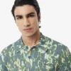 Maglione da uomo a maniche corte con collo a polo e stampa grafica Maglione da uomo a maniche corte con collo a polo e stampa grafica