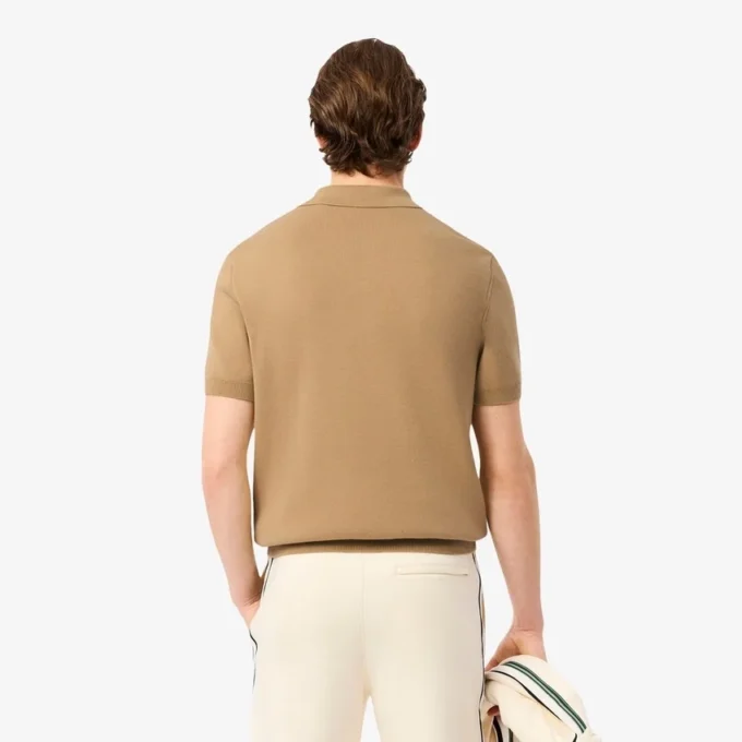 Maglione da uomo con colletto Polo a righe, prodotto in Francia Maglione da uomo con colletto Polo a righe, prodotto in Francia
