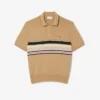 Maglione da uomo con colletto Polo a righe, prodotto in Francia Maglione da uomo con colletto Polo a righe, prodotto in Francia