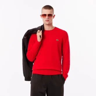 Maglione da uomo in cashmere a maglia 3D con collo rotondo