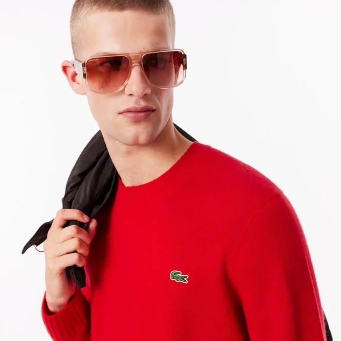 Maglione da uomo in cashmere a maglia 3D con collo rotondo Maglione da uomo in cashmere a maglia 3D con collo rotondo