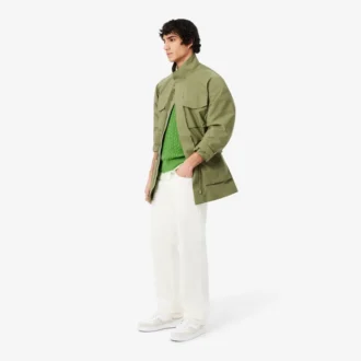 Maglione da uomo in cotone a trecce