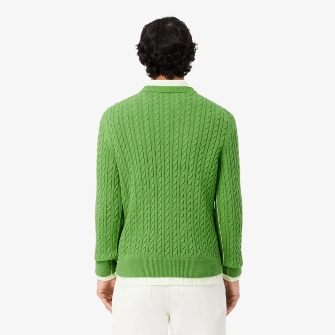 Maglione da uomo in cotone a trecce Maglione da uomo in cotone a trecce