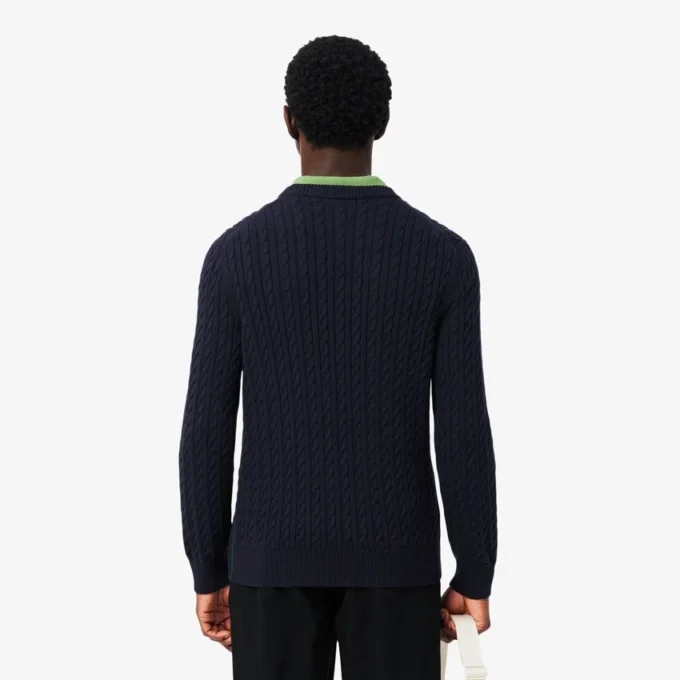 Maglione da uomo in cotone a trecce Maglione da uomo in cotone a trecce
