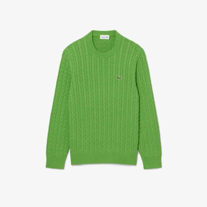 Maglione da uomo in cotone a trecce Maglione da uomo in cotone a trecce