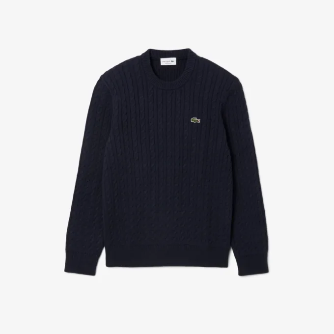 Maglione da uomo in cotone a trecce Maglione da uomo in cotone a trecce