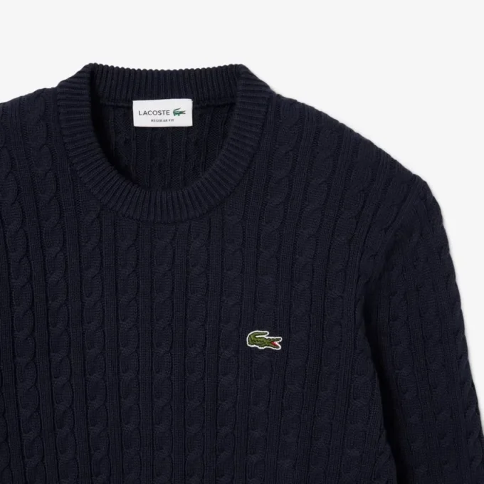 Maglione da uomo in cotone a trecce Maglione da uomo in cotone a trecce