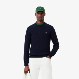Maglione da uomo in cotone con collo a giro