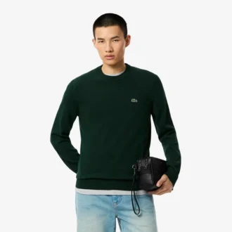 Maglione da uomo in cotone con collo a giro