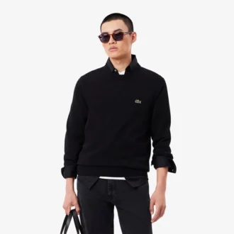 Maglione da uomo in cotone con collo a giro