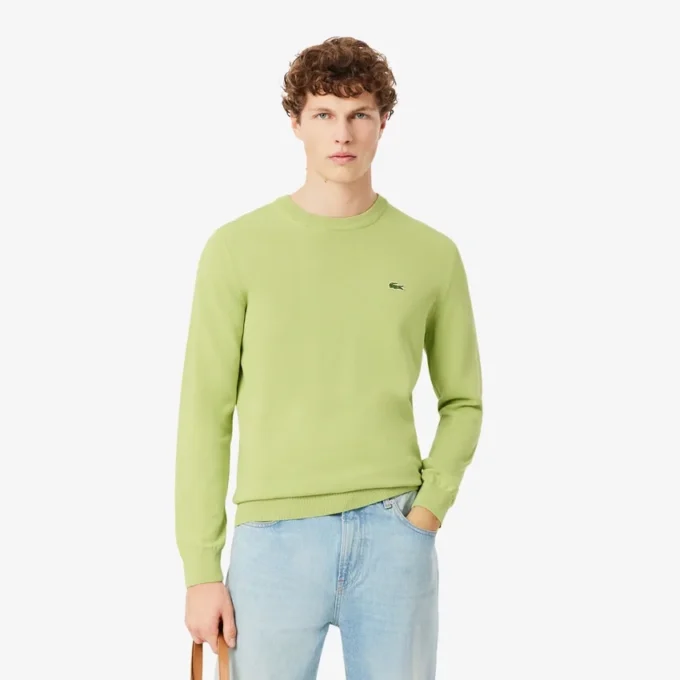 Maglione da uomo in cotone con collo a giro Maglione da uomo in cotone con collo a giro