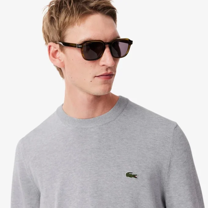 Maglione da uomo in cotone con collo a giro Maglione da uomo in cotone con collo a giro