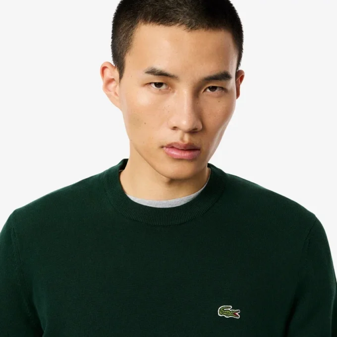 Maglione da uomo in cotone con collo a giro Maglione da uomo in cotone con collo a giro
