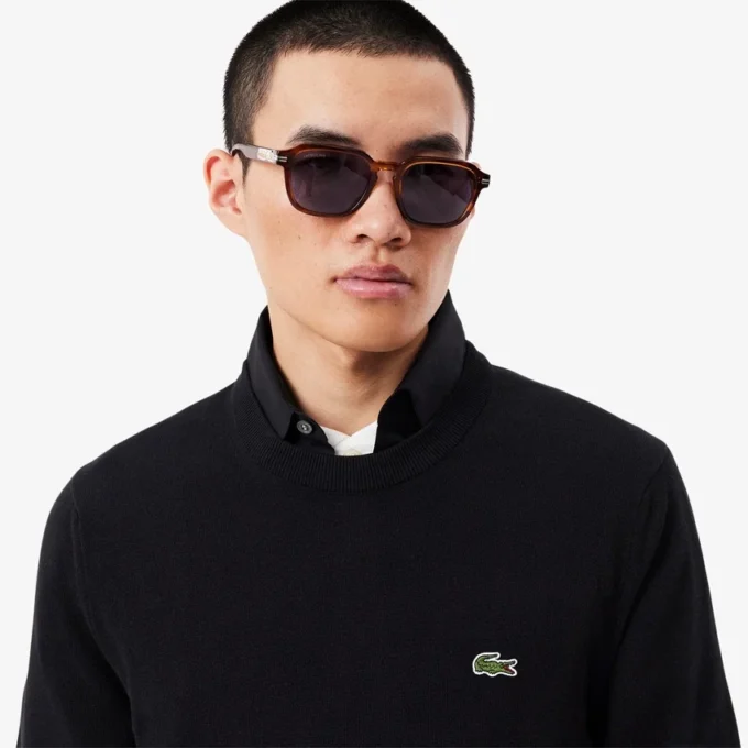 Maglione da uomo in cotone con collo a giro Maglione da uomo in cotone con collo a giro