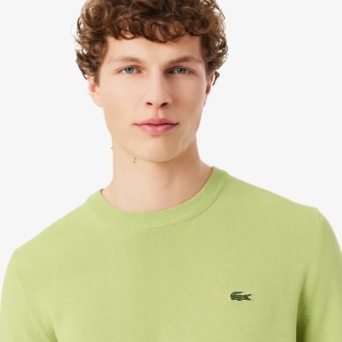 Maglione da uomo in cotone con collo a giro Maglione da uomo in cotone con collo a giro